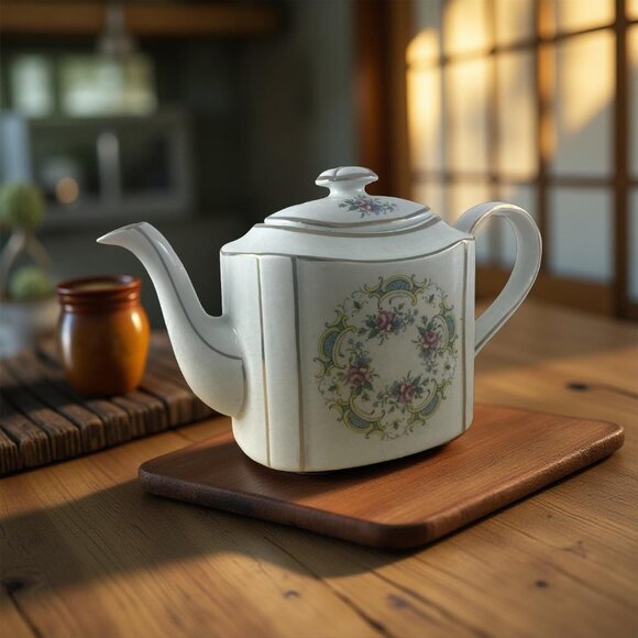 Vintage Arthur Wood Teapot Made in England – Floral Transferware – Pattern 5590 - Picture 5 of 8